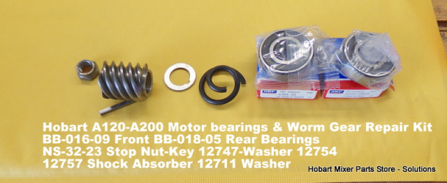 Hobart A120-A200 Motor Repair Kit Rotor Front Bearing BB-05-30 Rear ...