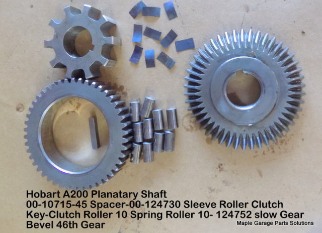 Hobart A200 Planetary Shaft 00-10715-45 Spacer-00-124730 Sleeve Roller 